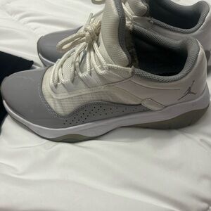 Jordan women Gray and White Sneakers